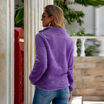 Load image into Gallery viewer, All-match slim zipper solid color plush women's jacket
