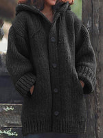 Load image into Gallery viewer, 2020 NEW Button Down Hooded Knitted Cardigan
