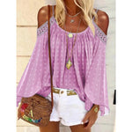Load image into Gallery viewer, Bohemian Sexy Off Shoulder Long Sleeve T-Shirt
