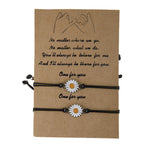 Load image into Gallery viewer, 2 pcs Adjustable Sunflower Braid Alloy Bracelets with card
