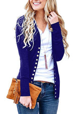 Load image into Gallery viewer, 2020 solid color V-neck long-sleeved cardigan
