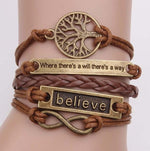 Load image into Gallery viewer, Believe Where There's A Will There's A Way Bracelet
